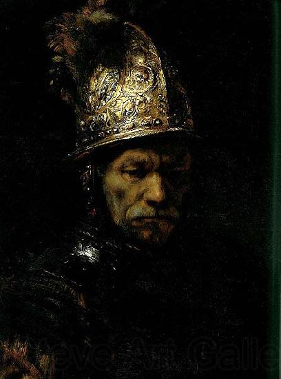 REMBRANDT Harmenszoon van Rijn Man in a Golden helmet, Berlin Norge oil painting art